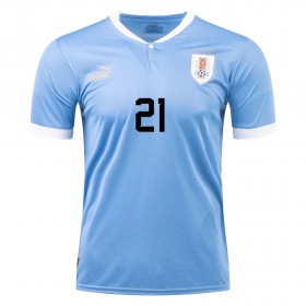 Uruguay E. CAVANI 21 Hjemme VM 2022 - Fodboldtrøjer (S/S)